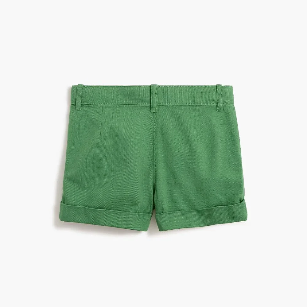 J. Crew Green Girls' pleated short/NWT/Size 6
